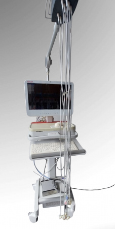 Preview: Schiller Cadiovit CS-200 Touch Monitor mit Ergoline Ergometer ergo-metrics 900, gebraucht, geprüft