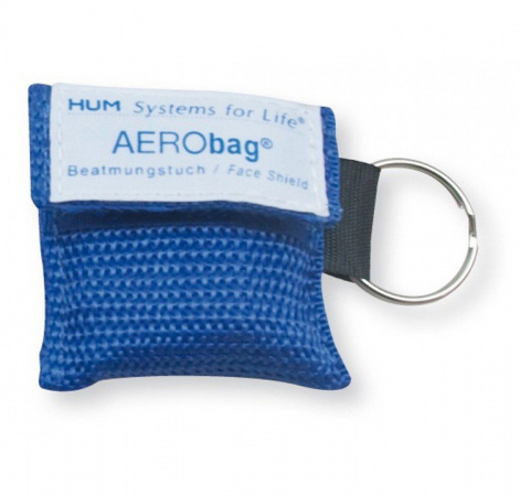 AERObag - Notfallbeatmungstuch mit Einwegventil und Schlüsselanhänger