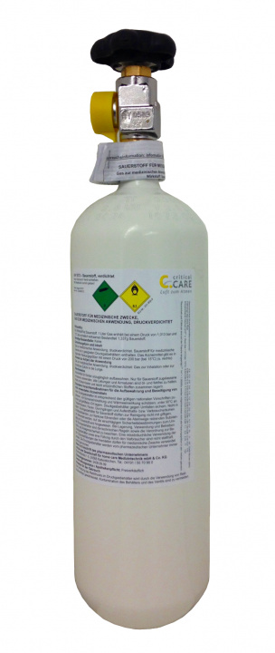 Sauerstoffflasche 5 l - 10 l mit Füllung